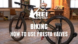 How to Pump Up a Bike Tire With Presta Valves  REI [upl. by Almeda533]