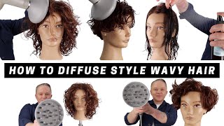 How To Diffuse Wavy Hair For Volume amp Definition [upl. by Mei554]