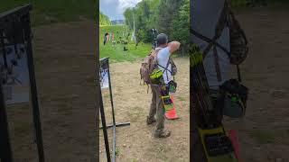 Arrow Explosion on steel target at TAC Vermont archery bowhunting [upl. by Htbazile]