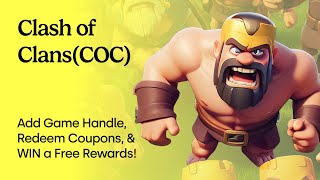 Clash of Clans COC LIVE  Add Game Handle Redeem Coupons amp WIN a Free Rewards  GAMP [upl. by Enihpled]