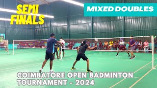 GANESHPRASITHA vs KAVINDRAPARTNER  Mixed Doubles  SEMIFINALS  CBE Open Badminton Tournament [upl. by Nede]