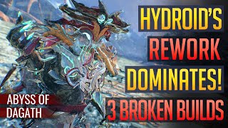 Warframe  HYDROID REWORK 3 Different Broken Builds to Try [upl. by Ysak]