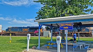 Deshler Diamond Crossroads Railfan Park Ohio USA [upl. by Ocinemod910]