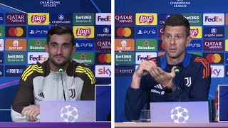 JUVE  STOCCARDA Perin e Thiago Motta in Conferenza stampa [upl. by Annelise]