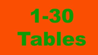 1 to 30 tables [upl. by Nanon15]