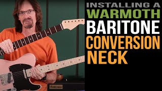 Installing a Warmoth Baritone Conversion Neck [upl. by Kerr]