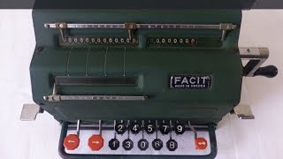 Facit TK Mechanical Calculator Demo 1936 [upl. by Haywood]