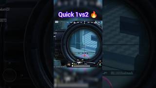 Quick 1vs2 pubg mobile  quick 1v2 bgmi  wait for end shorts waitforend quick1v2 1v4 bgmi [upl. by Nalon635]