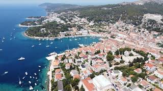 Hvar Croatia Port of Hvar Spanish Fortress Tvrđava Fortica  popular destination for tourists [upl. by Ronym]