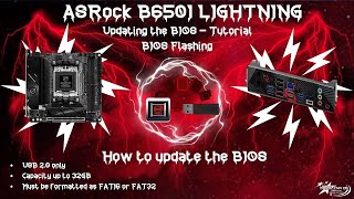 Updating the BIOS ASRock B650I LIGHTNING Tutorial and Walkthrough [upl. by Eedrahs]