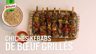 Chiches kébabs de bœuf grillés  Qu’estce qu’on mange Knorr® [upl. by Nylesaj]