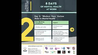 📌 quot8 Days of Mental Wellness at Workquot DAY 2 WorldMentalHealthDay MentalHealthAtWork [upl. by Junie]