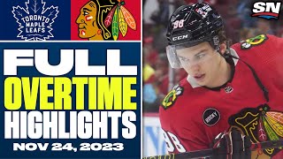 Toronto Maple Leafs at Chicago Blackhawks  FULL Overtime Highlights [upl. by Nnasus]