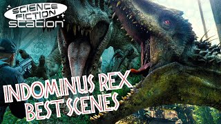 Indominus Rex vs Park Security  Jurassic World 2015  Screen Bites [upl. by Oeak]