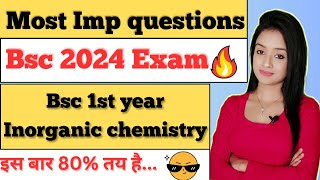 bsc 1st year inorganic chemistry most important questions for bsc 2024 exam knowledge adda notes [upl. by Ailegave472]