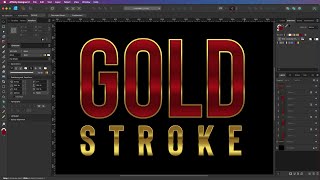 Affinity Designer Gold Stroke  Gold Gradient Stroke [upl. by Adiaros]