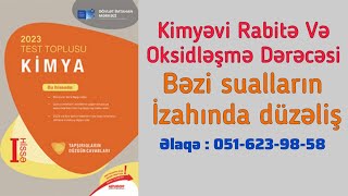 Kimyəvi rabitədən bəzi testlərin izahına düzəlişsəh 70 sual 3441səh76 sual 42 62səh81 sual 111 [upl. by Perni]