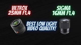 Viltrox 23mm f14 VS Sigma 16mm f14 Low light Video test [upl. by Atalanta]