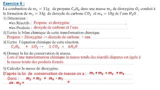 série dexercices n°3 les combustionsréactions chimiqueséquations chimiquesphysique chimie2AC [upl. by Ocsisnarf392]