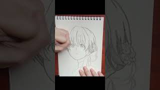 shouko nishimiya  A silent voice Nadine artwork anime drawing shorts [upl. by Dragon]