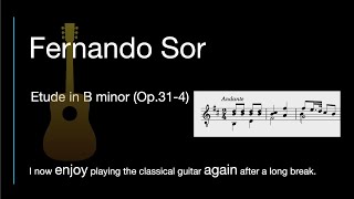 Fernando Sor  Etude in B minor Op31 No4 Andante [upl. by Elise634]