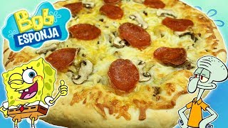 CangrePIZZA🍕con ORILLA DE QUESO 🧀 de BOB ESPONJA [upl. by Vincenty]