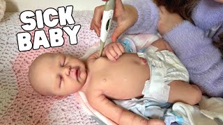 BABY MIMI IS SICK  SILICONE BABY ROLEPLAY [upl. by Cul]