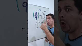 Potência com expoente negativo Aprenda com o Mr Bean da Matemática shorts [upl. by Ludewig]