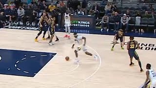 Kevon Looney with a Hardenesque splitting two defenders dribble move 💀 [upl. by Moira]