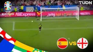 ¡Kvaratskhelia buscó gol de medio campo  España vs Georgia  UEFA EURO 2024  8vos  TUDN [upl. by Peper]