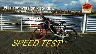 Ebike Conversion Kit speed test 2000w [upl. by Abla]