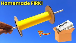 How to make Best Firki Charkhi from waste cardboard at home  firki kese banate he firki for kite [upl. by Kingdon131]