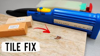 Tile repair DIY How to fix damage to the tile with a restoration kit [upl. by Aicetel]