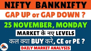 NIFTY PREDICTION FOR MONDAY 25 NOVEMBER 2024  MARKET PREDICTION FOR MONDAY [upl. by Fotzsyzrk779]