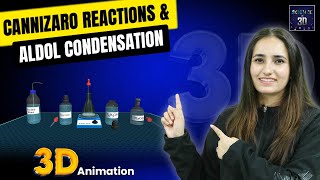 Cannizaro reaction and Aldol Condensation 3D Animation  by Smriti Sharma [upl. by Alilak]