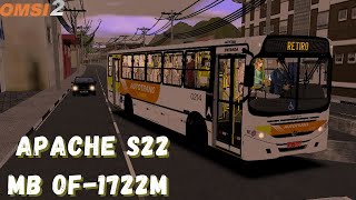 OMSI 2 CAIO APACHE S22 MB OF1722M  VIAÃ‡ÃƒO BRASÃLIADF  MAPA SERRA VELHA  LINHA 554 [upl. by Ahsiadal]