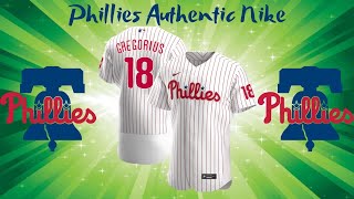 Philadelphia Phillies Home Nike Authentic Player Jersey Gregorious how to spot a fake [upl. by Bradski695]