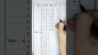 Learn table of 5 amp 6 magicmathstricks maths [upl. by Elbas445]