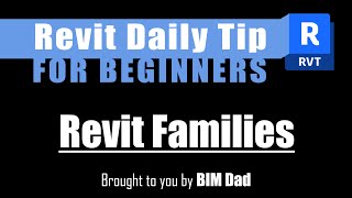 Revit Tip No 3 Introduction to Revit Families  Basics You Need to Know autodeskrevit [upl. by Naej741]