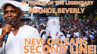 New Orleans Second Line to Celebrate Music LEGEND Frankie Beverly 🕊️ [upl. by Annoyek]