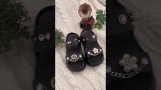 Crocs Crush Sandal Black Edition🖤 crocs crushsandal comfy [upl. by Eidualc]