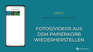 Gelöschte Fotos oder Videos aus dem Papierkorb wiederherstellen  Oppo Android 11  ColorOS 11 [upl. by Annabelle]