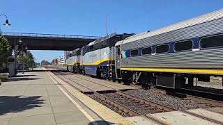 Amtrak CDTX 2003 F59PHI leading San Joaquin 711 at Berkeley Station with Doubleheader amtrak [upl. by Nner]