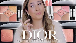 DIOR SPRING 2022 COLLECTION POPELINE amp ORGANZA Eyeshadow Palettes  ROSE DENTELE amp RAYONNANTE Blush [upl. by Nevur414]