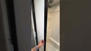 Broken RV shower door Problem solved with The Nautilus Retractable Shower Door [upl. by Suidaht]