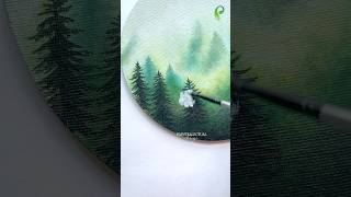 Painting Unbelievable Landscape with Fog 😱 🌲 shorts [upl. by Odysseus130]