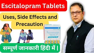 Escitalopram Tablets IP 10 Mg in Hindi  Uses Side Effects and All Details [upl. by Atilamrac]