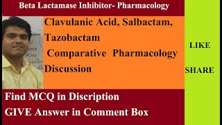 Beta Lactamase InhibitorClavulanic Acid Salbactam  Mechanism amp Pharmacology GPAT  NEET PG [upl. by Leno]