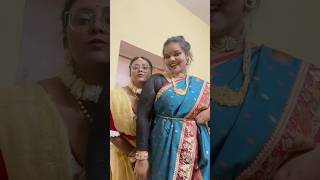 Saree ethnic look🤍 viralshorts shorts durgapujo [upl. by Lotty536]