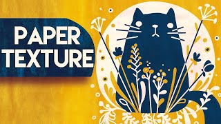 HOW TO Add PAPER TEXTURE to an ILLUSTRATION in Procreate [upl. by Reinwald]